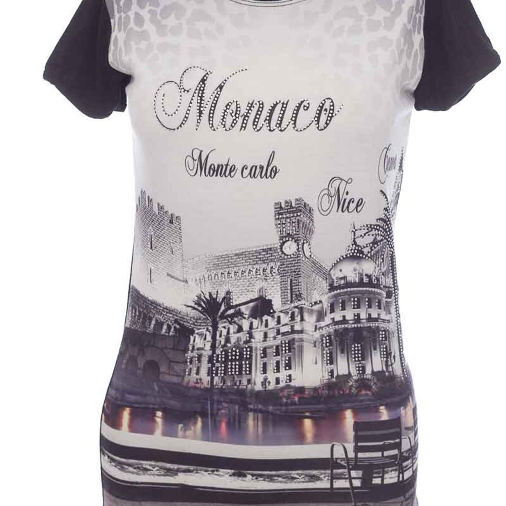 Attitude Paris - France Collection - Monaco Tee - Black - Size Large